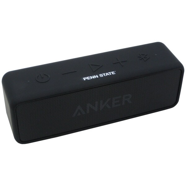 bluetooth Anker speaker with Penn State printed on top